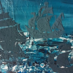 Maritime Geschenke - Bilder - Handgemalt - Strukturpaste