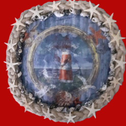Handmade maritime Geschenke - Leuchtturm - Echte Seesterne