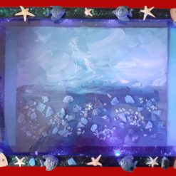Geschenke Handmade maritim - Perlmutt-Muscheln - 3D Rahmen